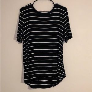 Long Black and White Striped Shirt